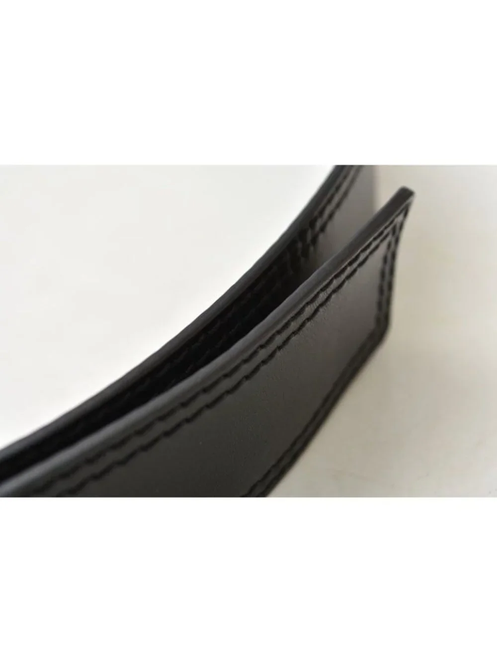 Dior Belt Leather Black Silver Business